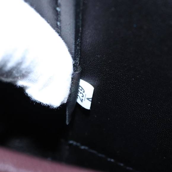 PRADA Hand Bag Leather Wine Red Silver Auth bs17882 - Picture 12 of 16